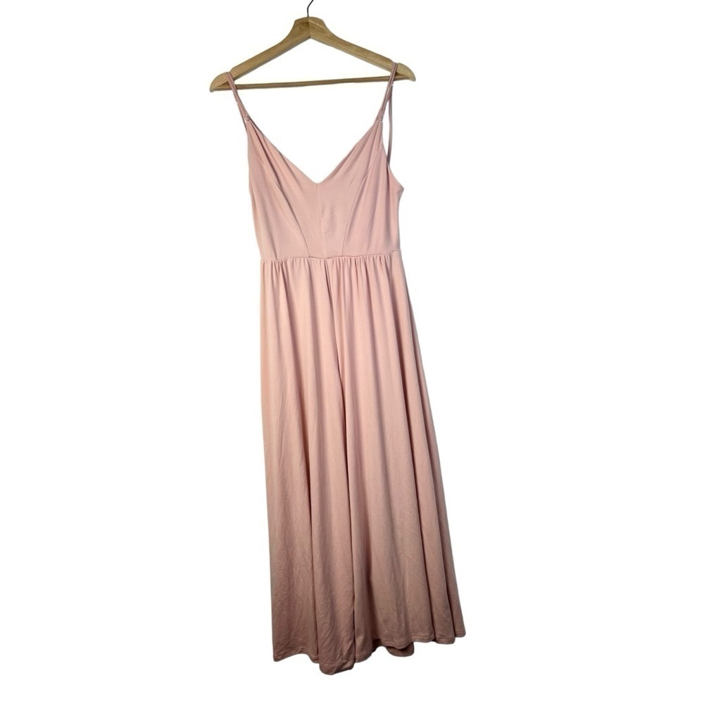 Poof Light Pink Cross Back Wide Leg Soft Material‎ Jumpsuit S